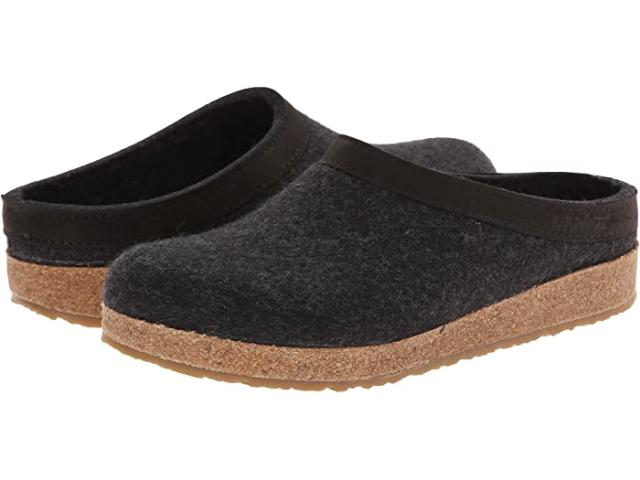 (取寄) ハフリンガー GZL レザー トリム グリズリー Haflinger GZL Leather Trim Grizzly Charcoalの通販は