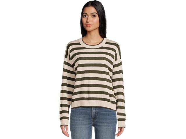 (取寄) スプレンディッド レディース ジョージー ストライプ プルオーバー セーター Splendid women ie Stripe Pullover Sweater Pale Oak Heather/Green Multi