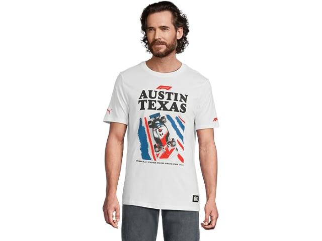 (取寄) プーマ メンズ フォーミュラ 1 グラフィック T-シャツ PUMA men Formula 1 Graphic T-Shirt Puma White Austin AH25