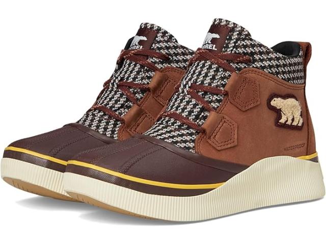 (取寄) ソレル レディース アウト n アバウト Iv クラシック ウォータープルーフ SOREL women Out N About IV Classic Waterproof Rustic Brown/Redwood
