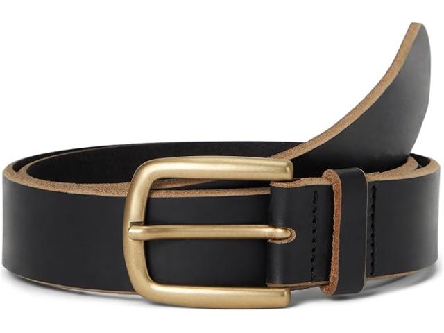 (取寄) ジョンストン&マーフィー メンズ ウェザード ロー エッジ ベルト Johnston & Murphy men Weathered Raw Edge Belt Black