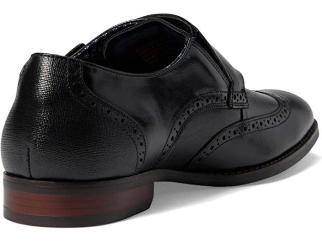 (取寄) ステイシー アダムス メンズ ウイング ティップ ダブル モンク ストラップ Stacy Adams men  Karson Wing Tip Double Monk Strap Black 取寄) ステイシー アダムス メンズ ウイング ティップ ダブル モンク