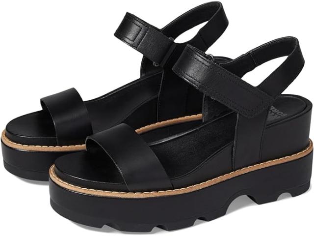 (取寄) ソレル レディース ジョアニー Iv Y ストラップ ウェッジ SOREL women SOREL Joanie IV Y Strap Wedge Black/Sea Salt