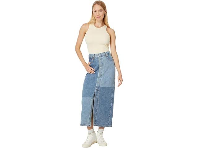 (取寄) リーバイス プレミアム レディース ボタン ミディ スカート パッチ Levi's Premium women Levi's Premium Button Midi Skirt Patch Clean Craftの通販は