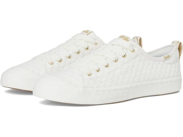(取寄) ケッズ レディース クルーズ スリップ オン Keds women Cruise Slip On Snow White Mini Daisy Eyelet