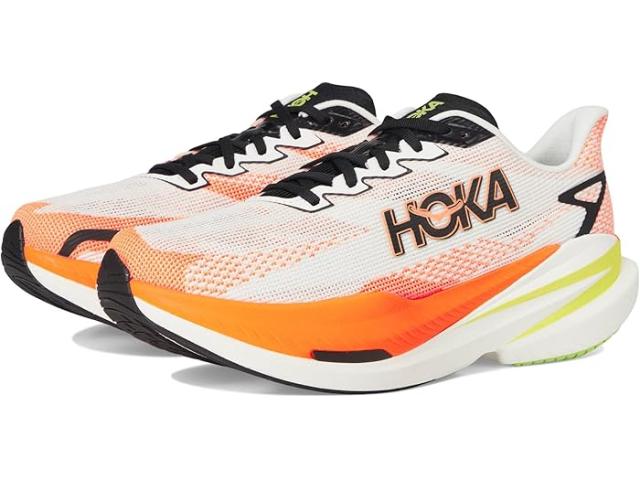 (取寄) ホカオネオネ メンズ マッハ X 3 Hoka men Mach X 3 White/Neon Tangerine