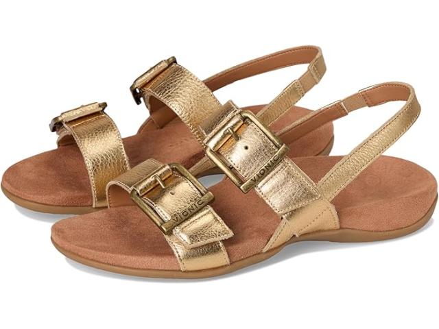 (取寄) バイオニック レディース リース スリングバックス VIONIC women Reese Slingbacks Gold Leather