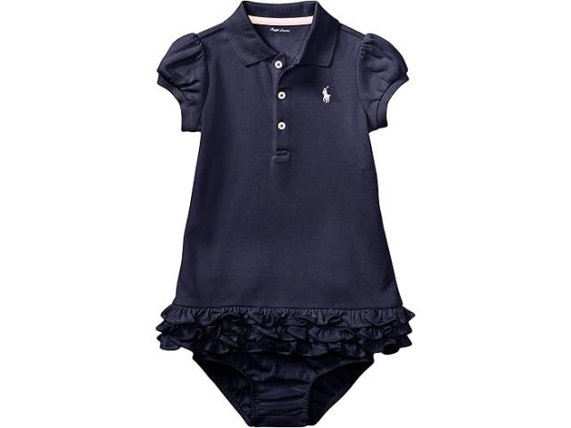 (取寄) ラルフローレン キッズ ガールズ ラッフルド ポロ ドレス アンド ブルーマー (インファント) Polo Ralph Lauren Kids girls Polo Ralph Lauren Kids Ruffled Polo Dress & Bloomer (Infant) Refined Navy