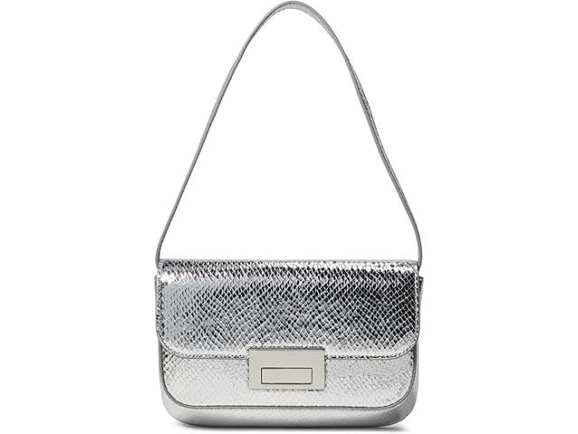 (取寄) ロフラー ランドール レディース ステファニア レザー フラップ バケット ショルダー バッグ Loeffler Randall women Loeffler Randall Stefania Leather Flap Baguette Shoulder Bag Silverの通販は 49,608円