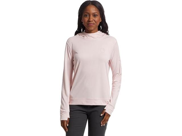 (取寄) カーハート レディース フォース サン ライトウェイト ロング-スローブ フーデット グラフィック T-シャツ Carhartt women Force Sun Defender Lightweight Long-Sleeve Hooded Graphic T-shirt Soft Rose