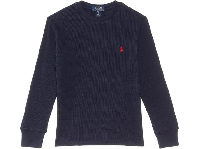 (取寄) ラルフローレン キッズ ボーイズ ワッフル-ニット コットン ロング スリーブ ティー (ビッグ キッズ) Polo Ralph Lauren Kids boys Polo Ralph Lauren Kids Waffle-Knit Cotton Long Sleeve Tee (Big Kids) RL Navyの通販は 10,970円