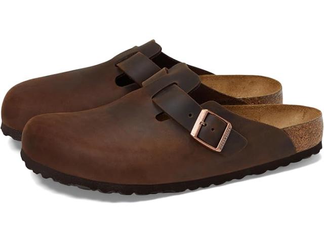 (取寄) ビルケンシュトック ボストン ソフト フットベッド - オイルド レザー (ユニセックス) Birkenstock Boston Soft Footbed - Oiled Leather (Unisex) Habana Oiled Leatherの通販は