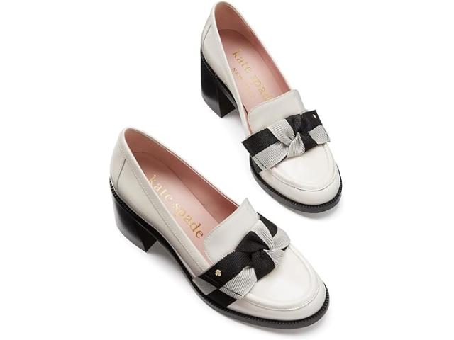 (取寄) ケイトスペード レディース レアンドラ ヒールド ローファー Kate Spade New York women Leandra Heeled Loafer Cream/Black Multi