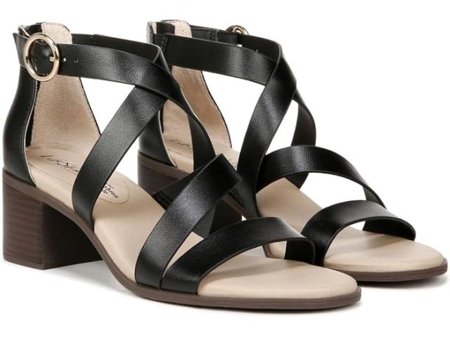 (取寄) ライフストライド レディース ヘリテージ ストラップ ブロック ヒール ドレス サンダル LifeStride women LifeStride Heritage Strappy Block Heel Dress Sandals Blackの通販は
