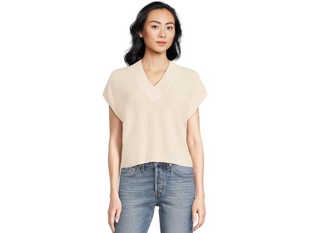 (取寄) リラ P レディース ワイド トリム V-ネック セーター Lilla P women Wide Trim V-neck Sweater Ivory