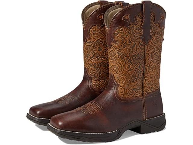(取寄) アリアット レディース アンセム サバンナ ウェスタン ブート Ariat women  Anthem Savanna Western Boot Rich Clay/Brown Floral Embossの通販は