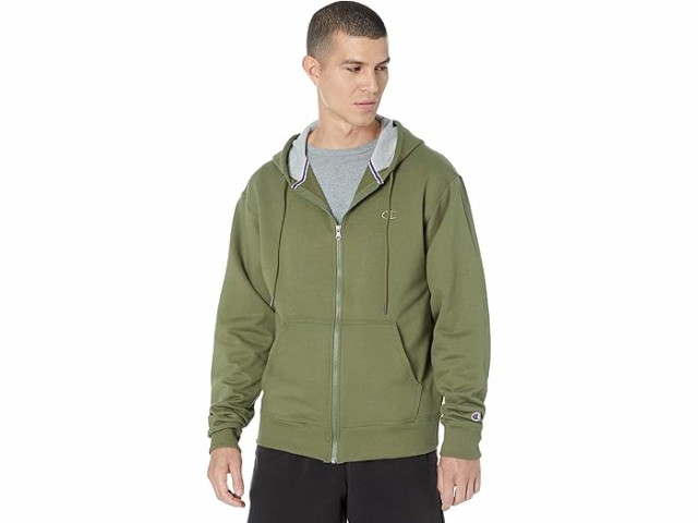 (取寄) チャンピオン メンズ パワーブレンド フリース フル ジップ Champion men Powerblend Fleece Full Zip Cargo Oliveの通販は