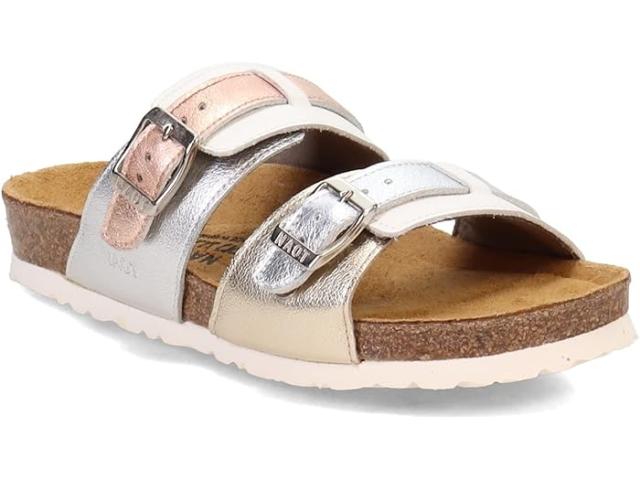 (取寄) ナオト レディース サンタ クルス Naot women Santa Cruz Soft Silver/Radiant Gold/Soft White Leather Combo