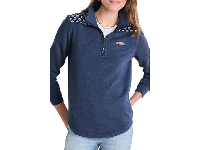 (取寄) ヴィンヤードヴァインズ レディース ドリームクロス シェップ シャツ Vineyard Vines women Dreamcloth Shep Shirt Indigo Heather/Avi Block Print