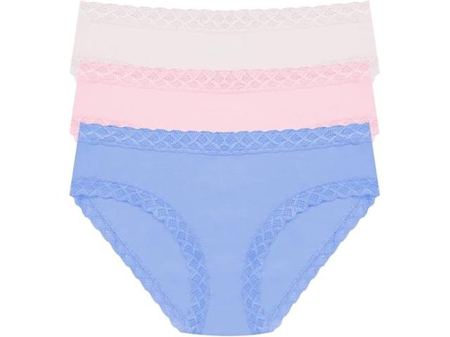 (取寄) ナトリ レディース ブリス ガール ブリーフ 3-パック パンティ Natori women Bliss Girl Brief 3-Pack Panties Blue Iris/Soft Mulberry/Mink