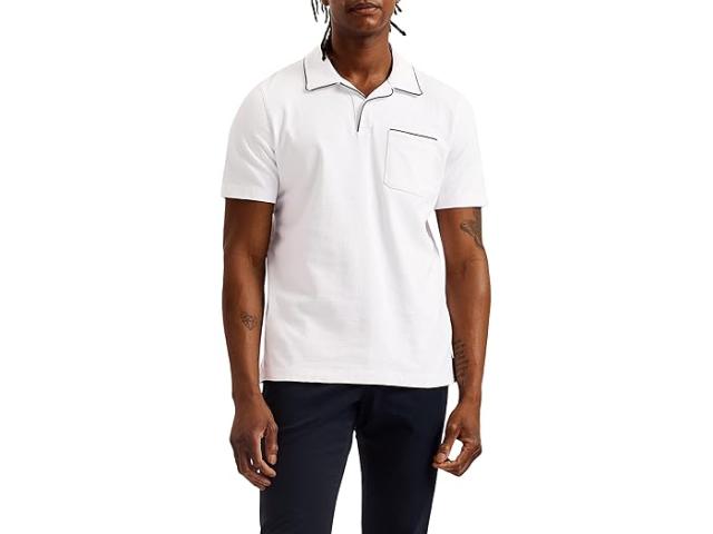 (取寄) テッドベーカー メンズ パイゼル ショート スリーブ レギュラー オープン カラー ポロ Ted Baker men PAISEL Short Sleeve Regular Open Collar Polo Whiteの通販は