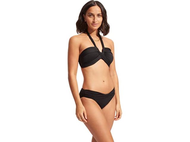 (取寄) シーフォリー レディース コレクティブ ツイスト バンド ヒップスター Seafolly women   Collective Twist Band Hipster Black