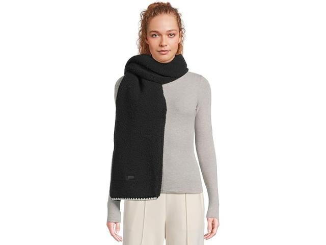 (取寄) アグ レディース アグフラフ スカルプド スカーフ UGG women Uggfluff Scalloped Scarf Black