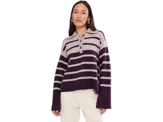 (取寄) メイドウェル レディース チャーム ジーナ ポロ ストライプ Madewell women Charm Gina Polo Stripe Black Iris Stripe
