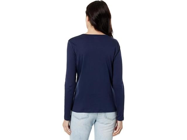 (取寄) エルエルビーン レディース ピマ クルー ネック ロング スリーブ L.L.Bean women L.L.Bean Pima Crew Neck Long Sleeve Raven Blue