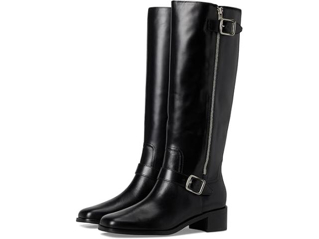 (取寄) ヴィンス レディース レイトン ジップ トール ブーツ Vince women Leighton Zip Tall Boots Black