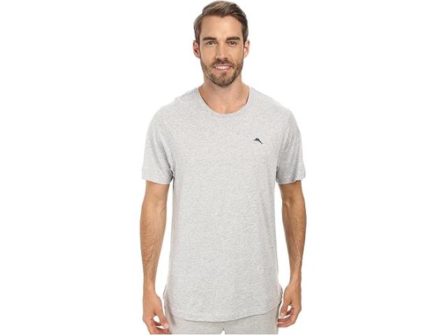 (取寄) トミーバハマ メンズ ソリッド コットン モーダル ジャージ ショート スリーブ ティー  Bahama men Solid Cotton Modal Jersey Short Sleeve Tee Heather Grey