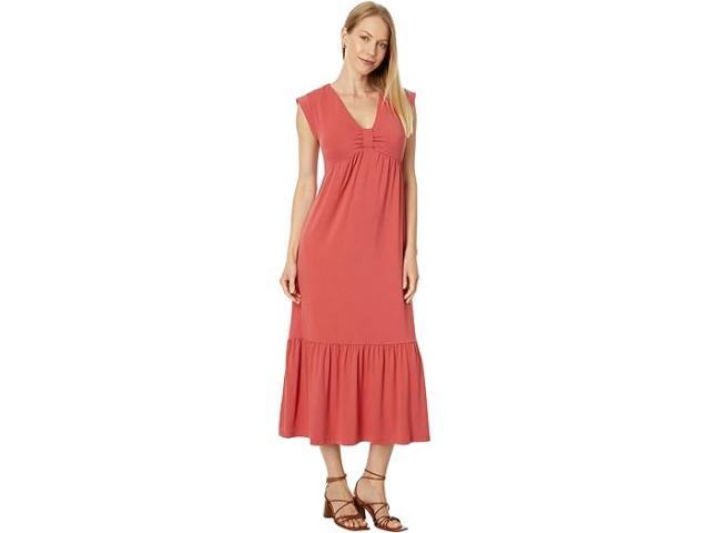 (取寄) トミーヒルフィガー レディース ソリッド ティアード ミディ ドレス Tommy Hilfiger women Tommy Hilfiger Solid Tiered Midi Dress Mineral Redの通販はその他ワンピース