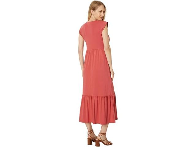 (取寄) トミーヒルフィガー レディース ソリッド ティアード ミディ ドレス Tommy Hilfiger women Tommy Hilfiger Solid Tiered Midi Dress Mineral Redの通販は