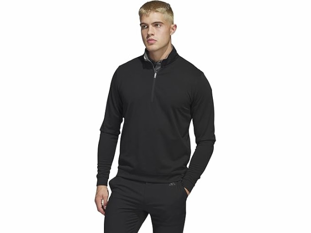 (取寄) アディダス ゴルフ メンズ エレベイテッド 1/4 ジップ プルオーバー adidas Golf men adidas Golf Elevated 1/4 Zip Pullover Blackの通販は