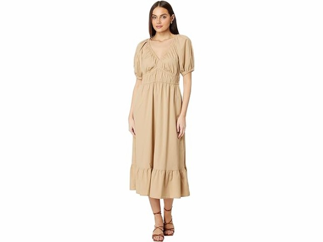(取寄) ヴィンヤードヴァインズ レディース ポプリン V-ネック ミディ ドレス Vineyard Vines women Vineyard Vines Poplin V-Neck Midi Dress Cappuccinoの通販は 50,940円