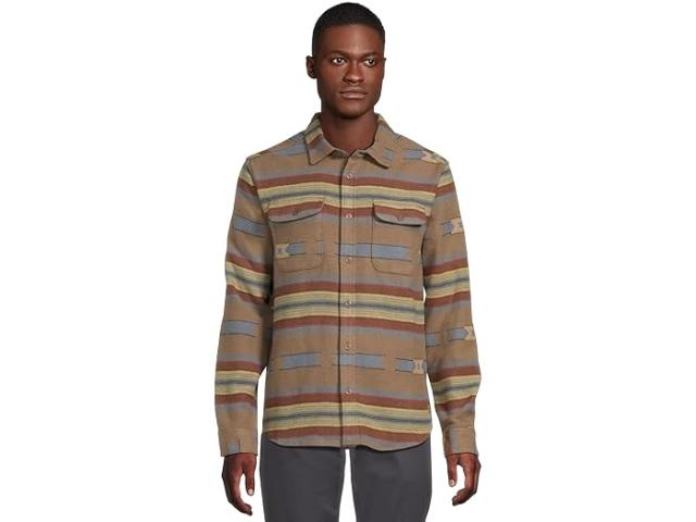 (取寄) ルーカ メンズ デイシフト ブランケット フランネル ロング スリーブ RVCA men Dayshift Blanket Flannel Long Sleeve Mushroom