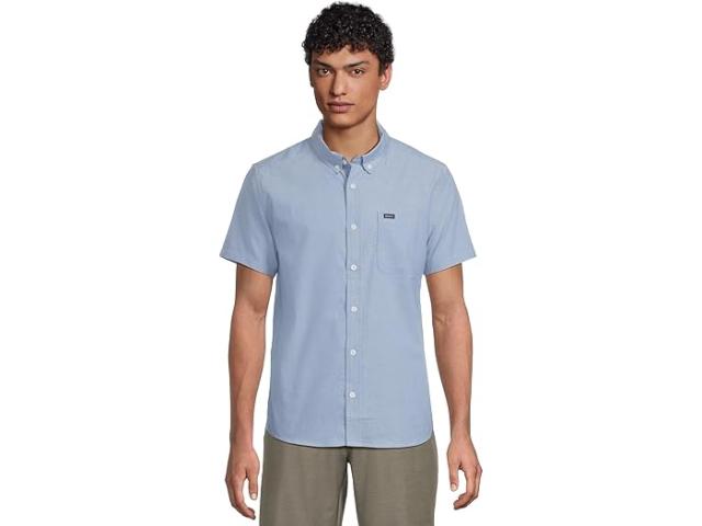 (取寄) ルーカ メンズ ザッツル ドゥ ストレッチ ショート スリーブ RVCA men Thatll Do Stretch Short Sleeve Oxford Blue