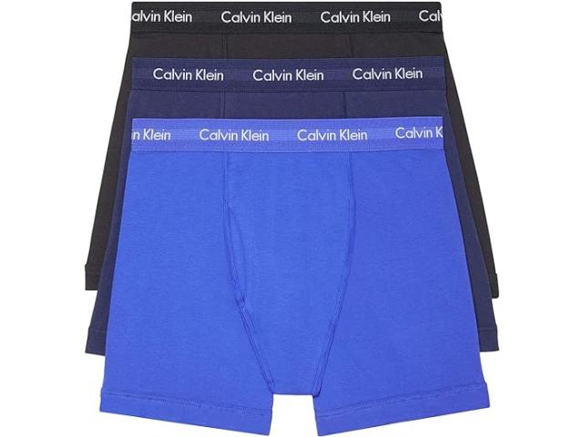 (取寄) カルバンクライン アンダーウェア メンズ コットン ストレッチ ボクサー ブリーフ 3-パック   Underwear men   Underwear Cotton Stretch Boxer Brief 3-Pack Black 1