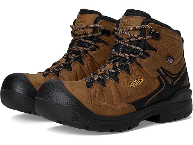 (取寄) キーン ユーティリティ メンズ ターギー Iv ウォータープルーフ ワーク ブーツ トゥ) KEEN Utility men Targhee IV Waterproof Work Boot (Carbon Toe) Belgian/Black