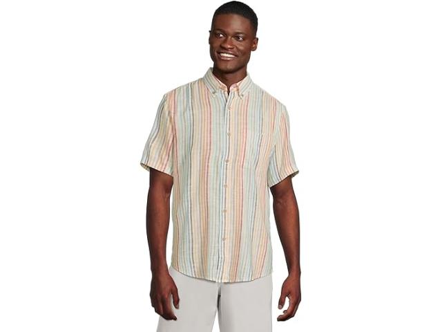 (取寄) ファリティ メンズ ショート スリーブ ブリーズ シャツ Faherty men Short Sleeve Breeze Shirt Bay Reef Stripe