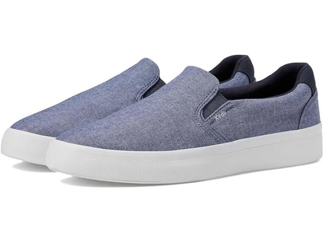 (取寄) ケッズ レディース パシュート スリッポン Keds women Pursuit Slip On Navy Flecked Chambray