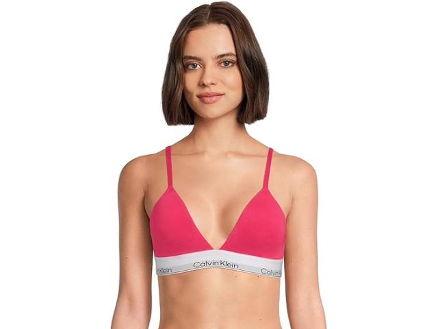 (取寄) カルバンクライン アンダーウェア レディース アイコン コットン モーダル ライトリー ライン トライアングル ブラレット   Underwear women Icon Cotton Modal Lightly Lined Triangle Bralette Pink