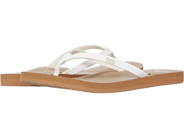 (取寄) サヌーク レディース ヨガ ジョイ Sanuk women  Yoga Joy White/Tan