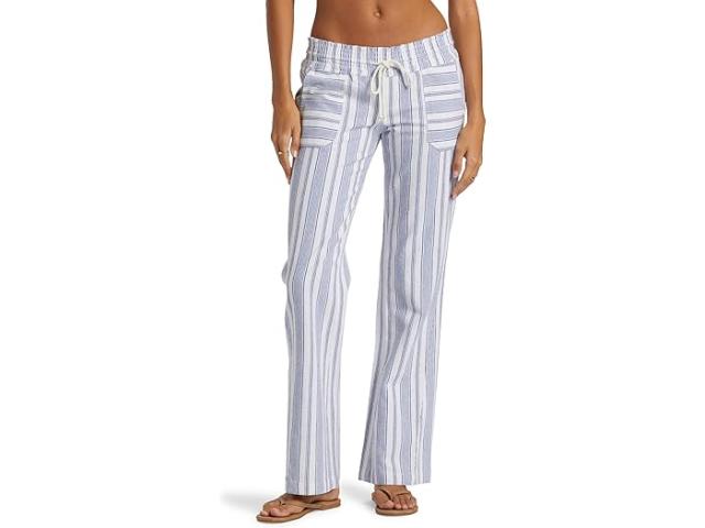 (取寄) ロキシー レディース オーシャンサイド ヤーンダイ パンツ Roxy women Roxy Oceanside Yarn-Dye Pants Mood Indigo Beachside Stripeの通販は