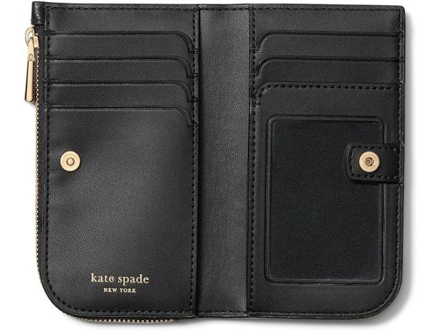 (取寄) ケイトスペード レディース デビン ペブルド レザー スモール スリム バイフォールド ウォレット Kate Spade New York women Devin Pebbled Leather Small Slim Bifold Wallet Black 取寄) ケイトスペード レディース デビン ペブルド レザー スモール