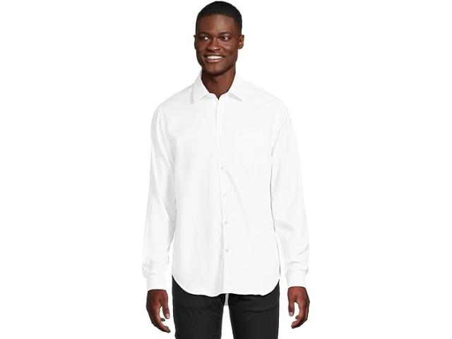 (取寄) ラコステ メンズ レギュラー フィット プレミアム コットン シャツ Lacoste men Regular Fit Premium Cotton Shirt White