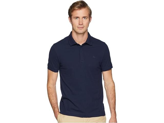 (取寄) ラコステ メンズ ショート スリーブ ソリッド ストレッチ ピケ レギュラー Lacoste men Lacoste Short Sleeve Solid Stretch Pique Regular Navy Blueの通販は