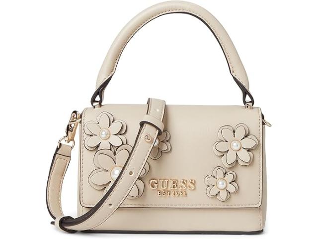 (取寄) ゲス レディース ミニ トップ ハンドル フラップ GUESS women Zaria Mini Top Handle Flap Simply Taupe