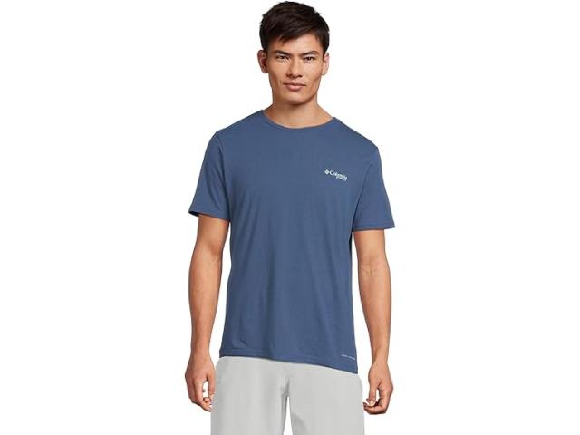 (取寄) コロンビア メンズ パフォーマンス フィッシング ギア フィッシュ フロッグ リ ショート スリーブ Columbia men PFG Fish Flag II Short Sleeve Carbon/Vivid Blue