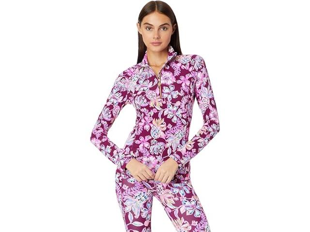 (取寄) リリー ピュリッツァー レディース ジャスティン ハーフ ジップ Upf 50+ Lilly Pulitzer women Lilly Pulitzer Justine Half Zip Upf 50+ Amarena Cherry Tropical with A Twistの通販は 17,294円